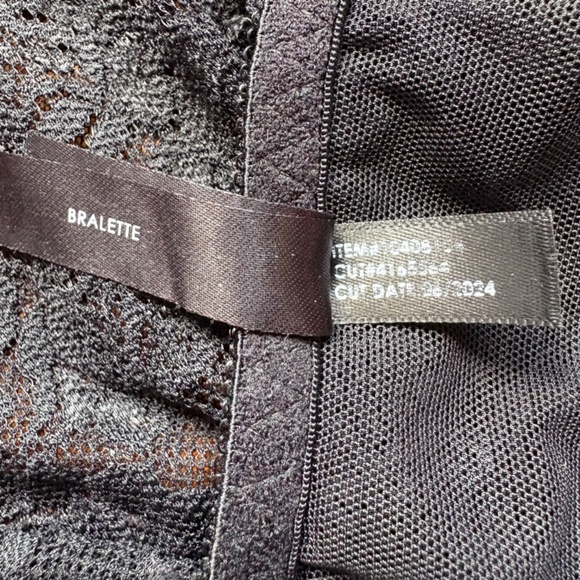 Torrid Unlined Lace Bralette Sz 2 black Semi-Sheer - Picture 9 of 12